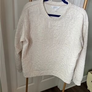 Market & Spruce Light Cream Crew Neck Sweater